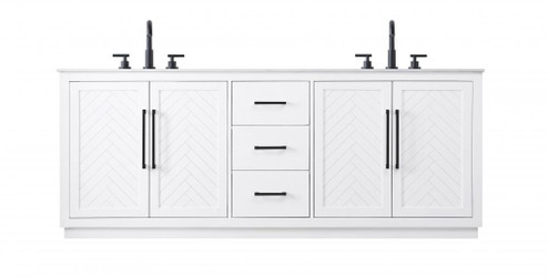 84 inch Double Bathroom Vanity in White (758|VF29084DWH)
