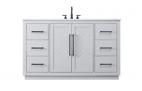54 inch Single Bathroom Vanity in Grey (758|VF29054GR)