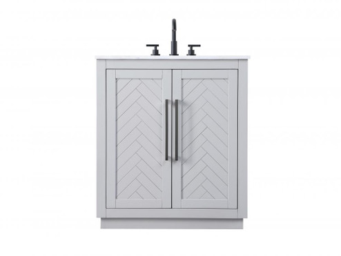 30 inch Single Bathroom Vanity in Grey (758|VF29030GR)