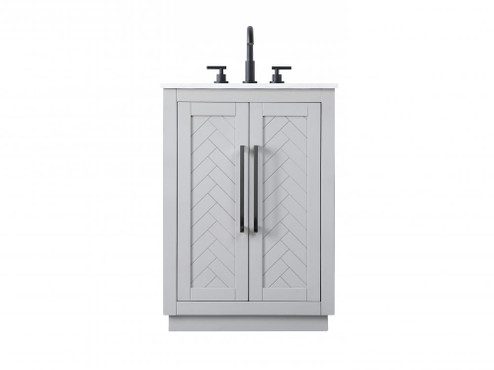 Vanity Cabinet 2Dr W24''xD19''xH34'' Grey (758|VF29024GR)