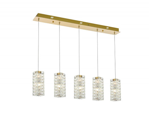 Aston Hang L40'' W5'' H9.5'' LED L5 25W DIM 3CCT Satin Gold (758|3680D5SG)