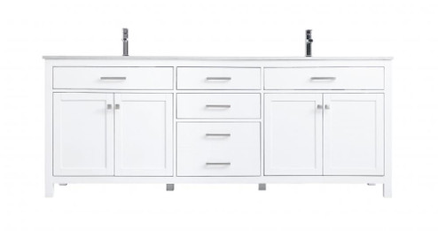 Vanity Cabinet 4dr 3dw W84''xD22''xH34'' White (758|VF23384DWH)