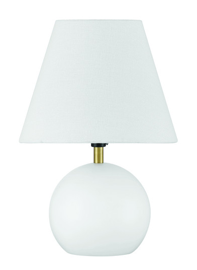 Olive 1 Light Table Lamp in White/Satin Brass (20|87012WSB-T)