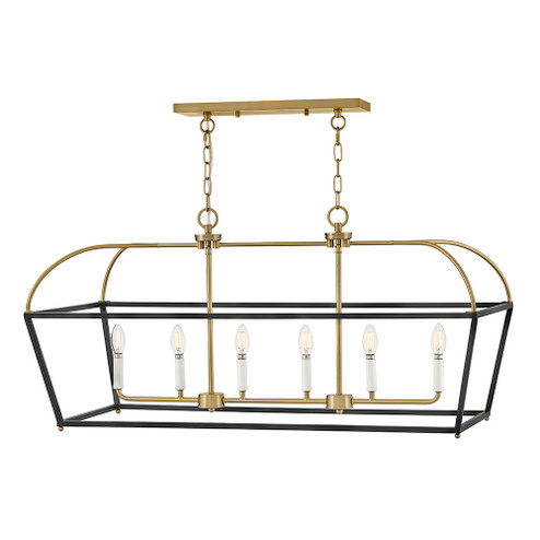 Large Six Light Linear (1118101|84275BK-LCB)