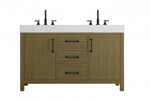 Vanity Cabinet 2DR 3DW 54''W x 22''D x 34''H Chestnut Brown (758|VF60654DMCB)