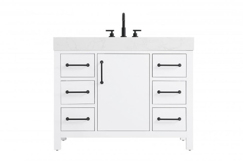 Vanity Cabinet 1DR 6DW 42''W x 22''D x 34''H White (758|VF60642WH)