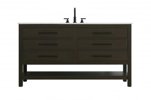 60 inch Single Bathroom Vanity in Mocha Brown (758|VF60560MMB)