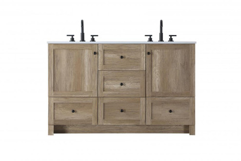 54 inch Double Bathroom Vanity In Natural Oak (758|VF2854DNT)