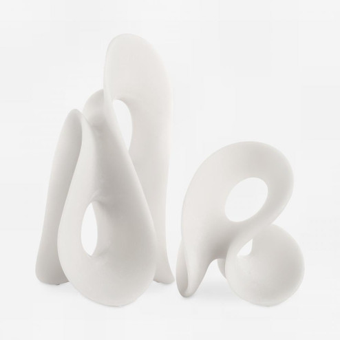 Uttermost Silent Wave White Sculptures Set/2 (85|18194)