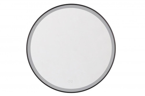Ross 32'' Framed Round Front Lit LED Mirror, Defogger & Dimmer, 3000-5000K, in Flat Black (20|MIR3201CL-FB3C)