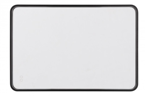 Monica 24''x 36'' Framed Rounded Rectangular Edge Lit LED Mirror, Defogger & Dimmer, 3000-5000 (20|MIR2403RRT-FB3C)