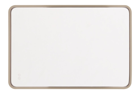 Monica 24''x 36'' Framed Rounded Rectangular Edge Lit LED Mirror, Defogger & Dimmer, 3000-5000 (20|MIR2403RRT-SB3C)