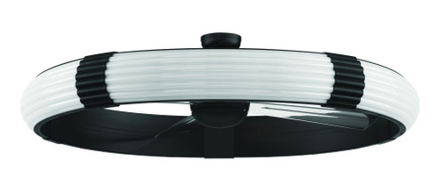 Cipriani 57'' 4-Blade Ceiling Fan in Flat Black w/ Clear Acrylic Blades; Integrated Light Kit (20|CPN57FB4)