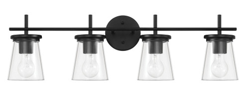 Connell 4 Light Vanity in Flat Black (20|60404-FB)