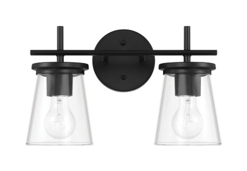 Connell 2 Light Vanity in Flat Black (20|60402-FB)