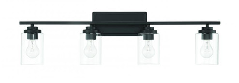 Clark 4 Light Vanity in Flat Black (20|20435FB4)