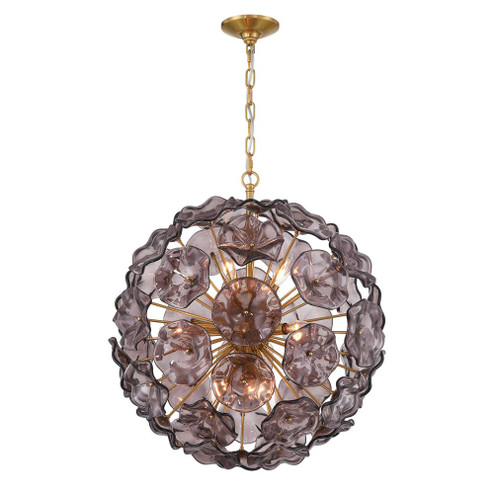 Esme 22.5'' Aged Brass Chandelier (205|ESM-4006-AG-SM)