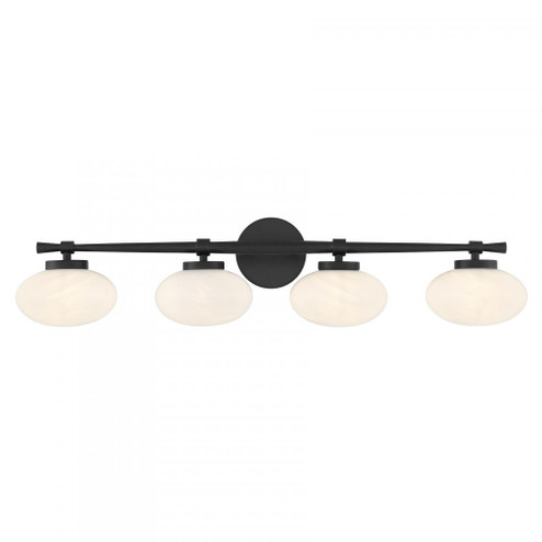 Barrow 4-Light Bathroom Vanity Light in Matte Black (128|8-1050-4-BK)