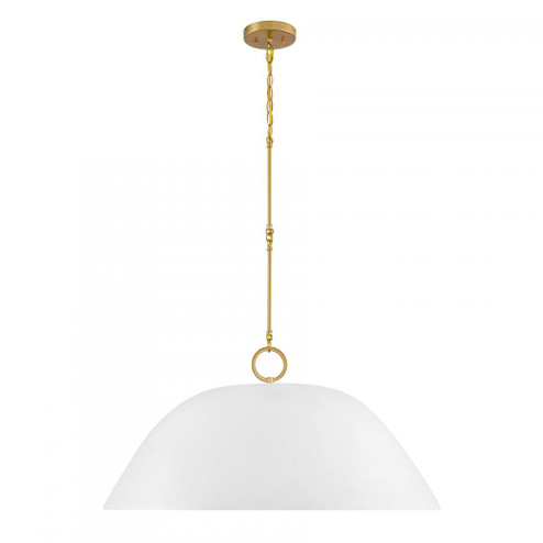 Alta 1-Light Pendant in White Bisque and Brass (128|7-2918-1-157)