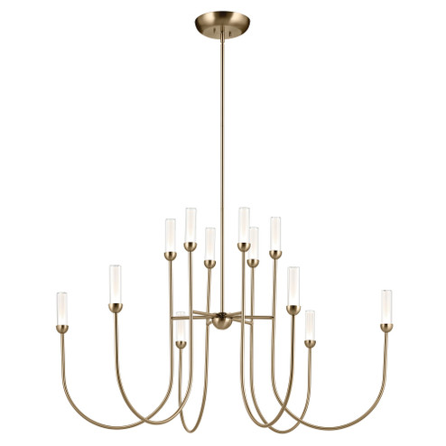 Moraine 50 Inch LED 12 Light 2-Tier Chandelier in Champagne Bronze (10687|52758CPZLED)