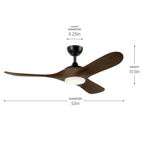52 Inch Mylo Fan (10687|310552SBK)