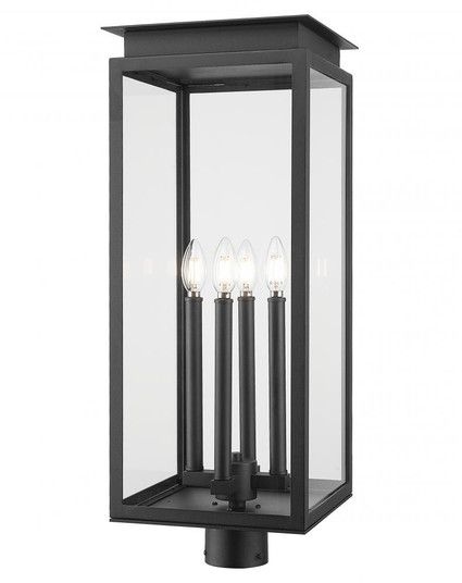 4 Light Outdoor Post Mount Fixture (276|5018PHBR-BK)