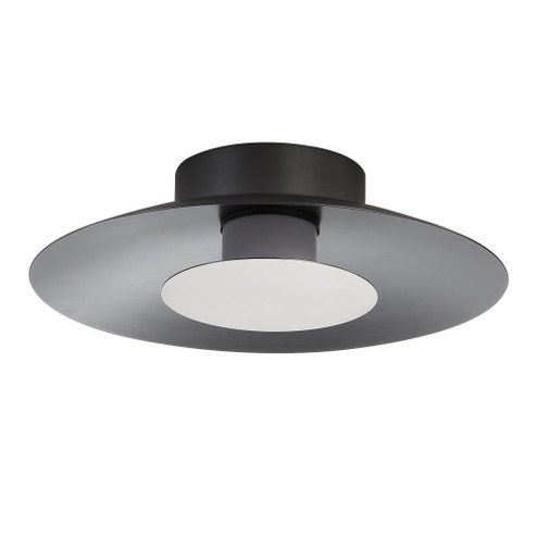 Yep by Golden Lighting Luma Integrated LED Flush Mount in Graphite and Sand Nickel shade (36|6400-FM12 GRA-SAN)