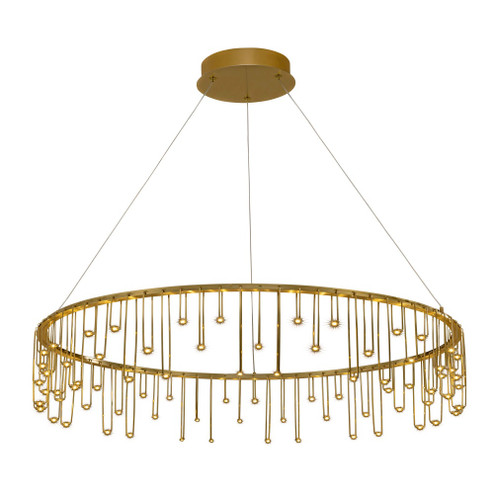 Golden Lighting Lucerna Integrated LED 39in Chandelier in Stainless Steel Gold (36|5461-39 SSG)