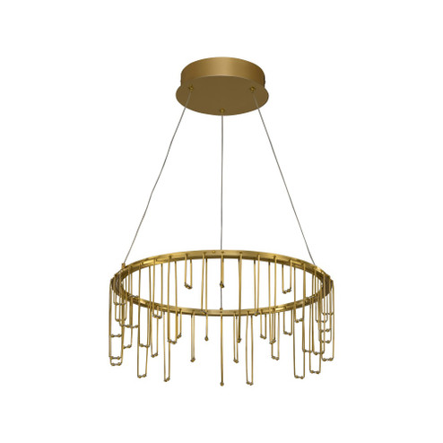 Golden Lighting Lucerna Integrated LED 14in Chandelier in Stainless Steel Gold (36|5461-18 SSG)