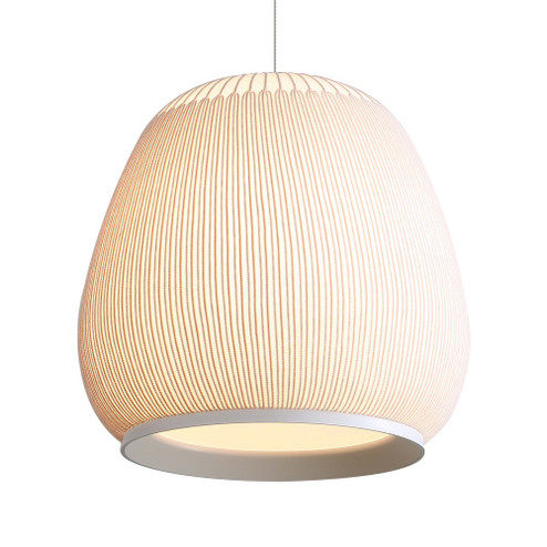 Golden Lighting Tela Integrated LED 18in Pendant in Sand Yellow (36|4017-17 SNY)