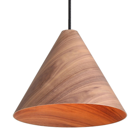 Golden Lighting Conique 1-light 13in Pendant in Dark Walnut (36|3988-13 DWA)