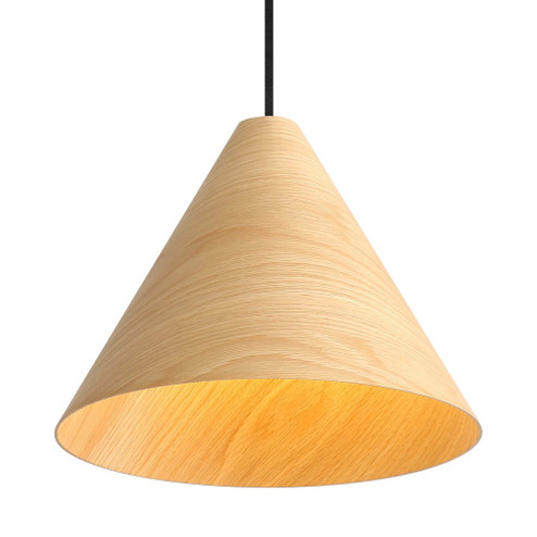 Golden Lighting Conique 1-light 13in Pendant in Light Walnut (36|3988-13 LWA)