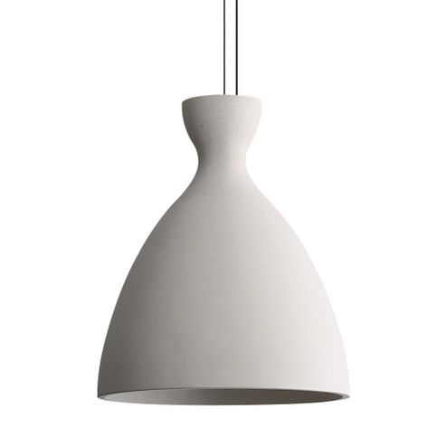 Golden Lighting Aethera 14in Integrated LED Pendant in White Sandstone Cement (36|2173-14 WCT)