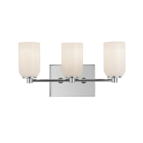 Nola 18-in Chrome/Glossy Opal Glass Socket Vanity Light (461|VL57718-CH/GO)