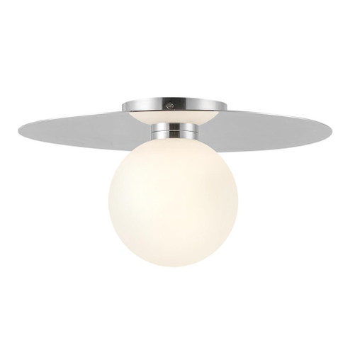 Elixir 14-in Chrome Dimmable LED Flush Mount (461|FM15514-CH-UNV)