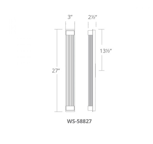 TOWER 27IN INDOOR SCONCE 3500K (3612|WS-58827-BN)