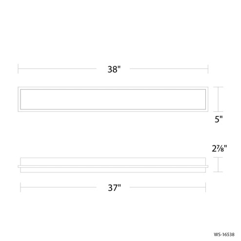 ICE BAR 38IN BATH SCONCE 4CCT (3612|WS-16538-30-BN)