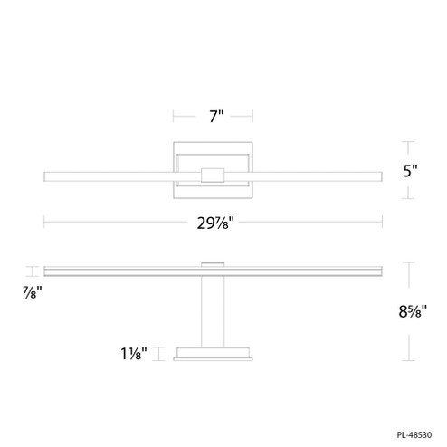 INLET 30IN PICTURE LIGHT 4CCT 4000K (3612|PL-48530-40-BK)