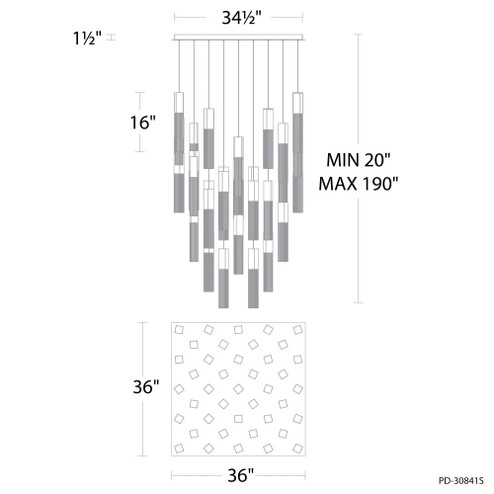 Cinema Multilight Pendant Light (3612|PD-30841S-BK)