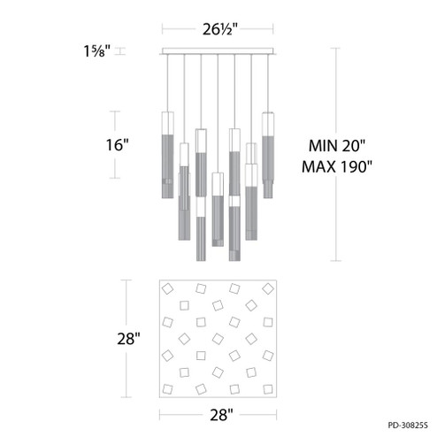 CINEMA 25LT SQMULTI 4CCT 27/30/35/4000K (3612|PD-30825S-AB)