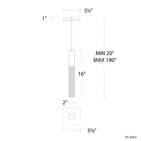 CINEMA 16IN MINI PENDANT 4CCT 4000K (3612|PD-30816-40-BK)