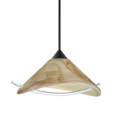 Besa Pendant For Multport Canopy Hoppi, Black Finish, Mocha/Clear 1x50W MAX GY6.35 Base (127|X-181305-BK)