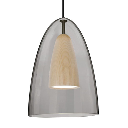 Besa, Dano Cord Pendant For Multiport Canopy, Smoke/Natural, Black Finish, 1x9W LED (127|J-DANOSMNA-LED-BK)