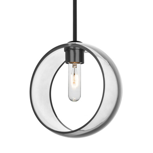 Besa Mana Pendant, Clear, Black Finish, 1x60W Medium Base (127|1TT-MANACL-BK-NI)