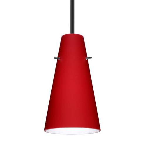 Besa Cierro Stem Pendant Black Ruby Matte 1x100W Medium Base (127|1TT-4124RM-BK)