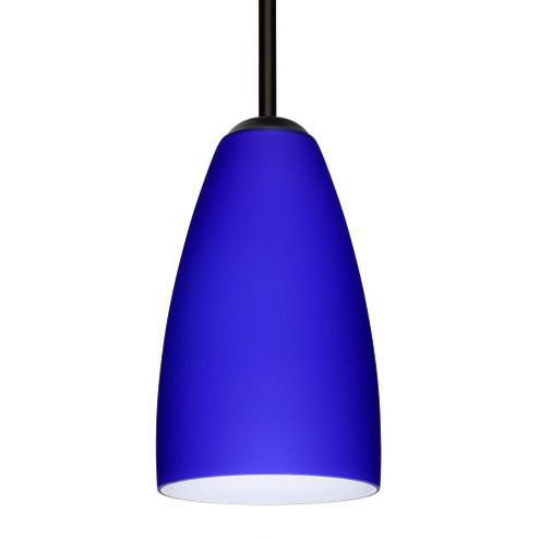 Besa Riva 9 LED Pendant 1Tt Cobalt Blue Matte Black 1x9W LED (127|1TT-1511CM-LED-BK)