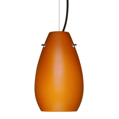 Besa Pera 9 LED Pendant Amber Matte Black 1x9W LED (127|1KX-412680-LED-BK)