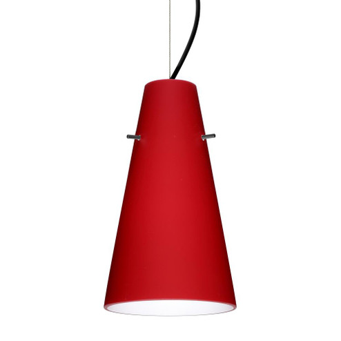 Besa Cierro Cable Pendant Ruby Matte Black 1x100W Medium Base (127|1KX-4124RM-BK)