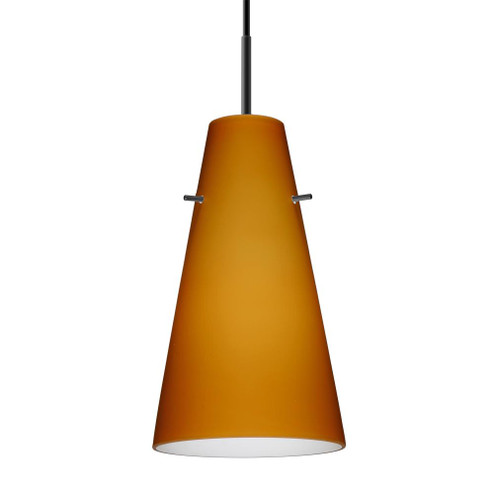 Besa Cierro Pendant Black Amber Matte 1x100W Medium Base (127|1JT-412480-BK)