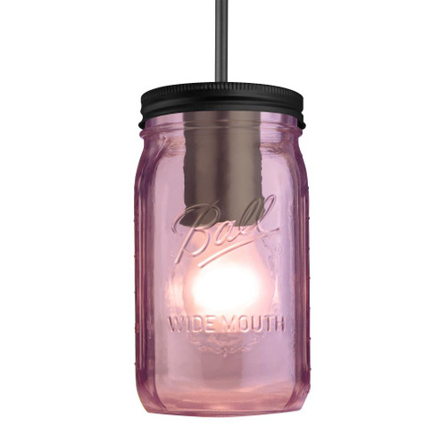 Besa Pendant Milo 4 Black Purple 1x40W Medium Base A15 (127|1JC-MILO4PL-BK)